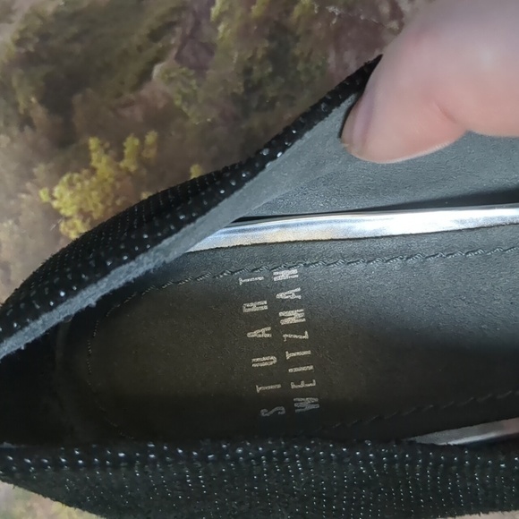 STUART weitzman leather black heels size 7.5 narrow - Picture 4 of 10